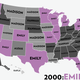 Illustration for article titled Map: Six Decades of the Most Popular Names for Girls, State-by-State